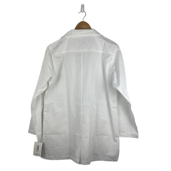 Carharrt Unisex White Logo Scrub Lab Coat Pockets Sanitized Actifresh US S - Picture 4 of 10
